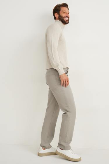 Herren - Hose - Regular Fit - hellgrau-melange