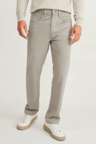Herren - Hose - Regular Fit - hellgrau-melange