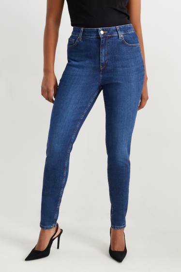 Femmes - Skinny jean - high waist - jean bleu