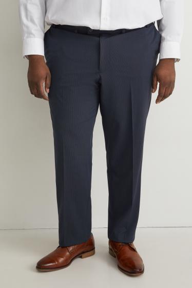 Pánské - Oblekové kalhoty - regular fit - Flex - tmavomodrá