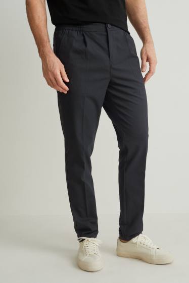 Men - Chinos - tapered fit - Flex - anthracite