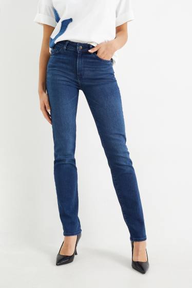 Femmes - Premium Denim by C&A - straight jean - mid waist - LYCRA® - jean bleu foncé