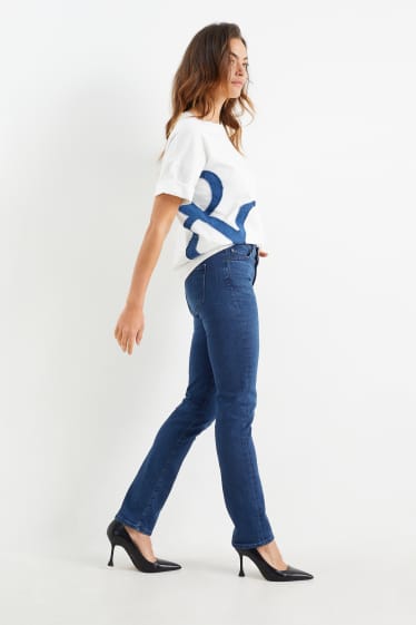 Femmes - Premium Denim by C&A - straight jean - mid waist - LYCRA® - jean bleu foncé