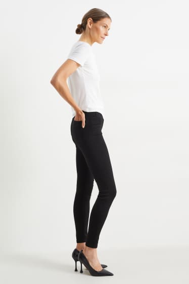 Donna - Confezione da 2 - jeggings - vita alta - nero