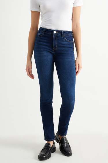 Women - Slim jeans - mid-rise waist - shaping jeans - LYCRA® - blue denim