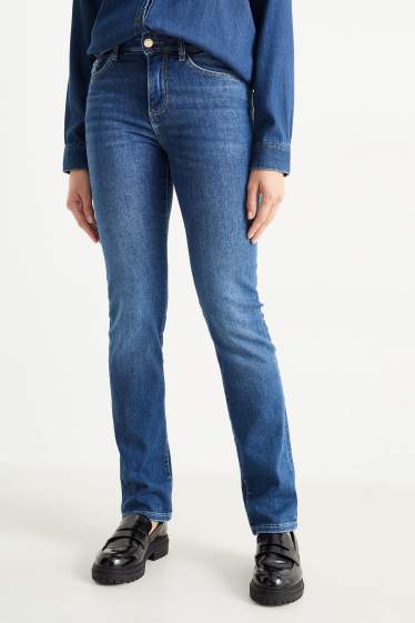 Femmes - Straight jean - mid waist - LYCRA® - jean bleu