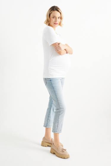 Dona - Texans de maternitat - slim jeans - texà blau clar