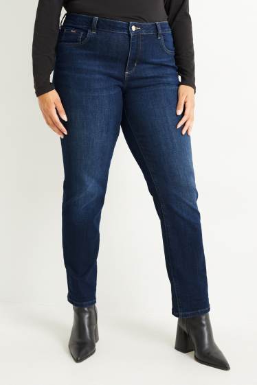 Damen - Straight Jeans - Mid Waist - LYCRA® - jeansblau