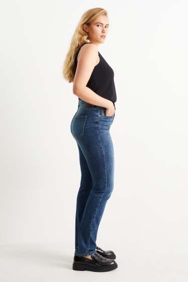 Femmes - Slim jean - high waist - jean bleu