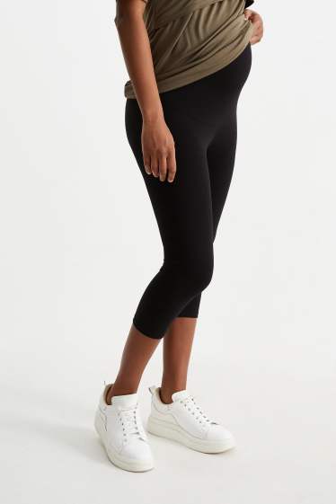 Femmes - Lot de 2 - legging et legging capri de grossesse - noir