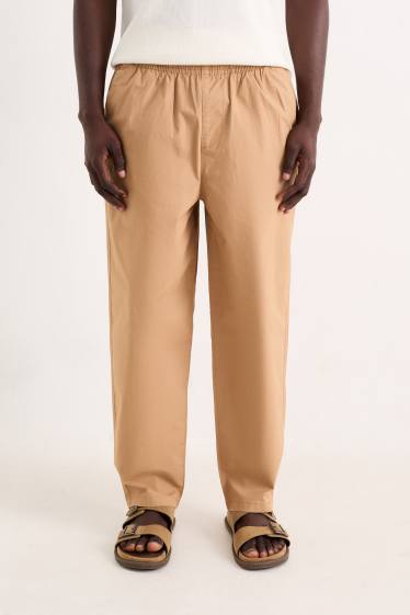 Pánské - Kalhoty chino - tapered fit - béžová