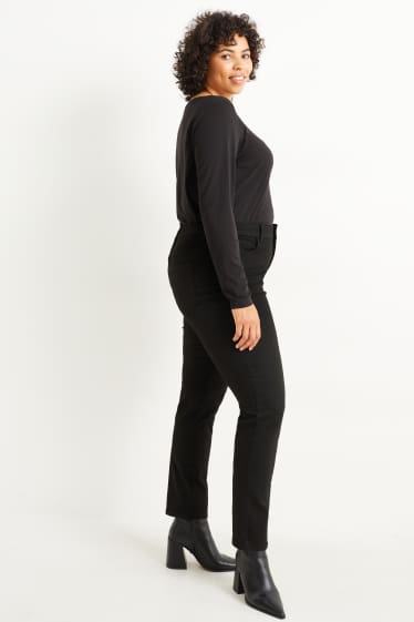 Dona - Straight jeans - high waist - negre