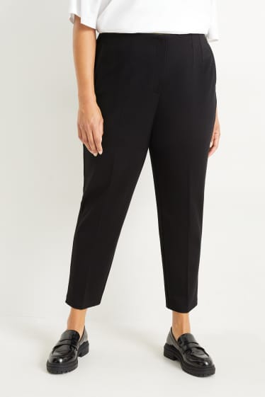 Women - Jersey trousers - regular fit - black