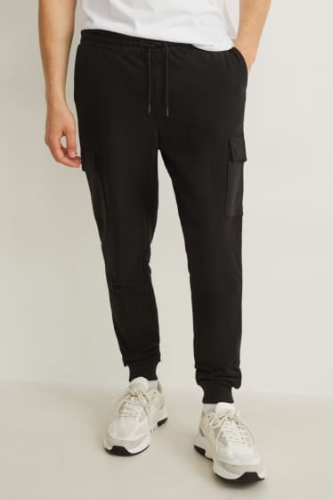 Herren - Cargo-Jogginghose - schwarz