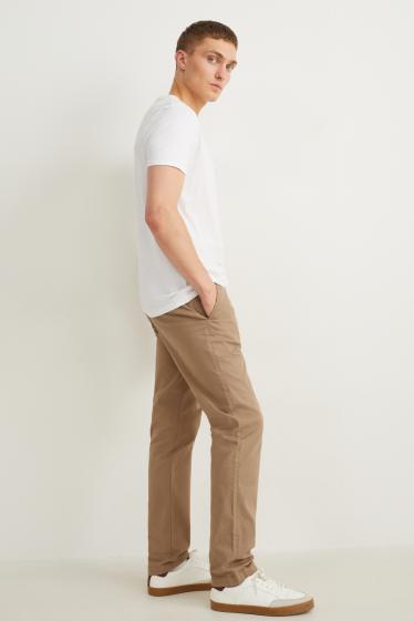 Uomo - Pantaloni chino - regular fit - marrone chiaro