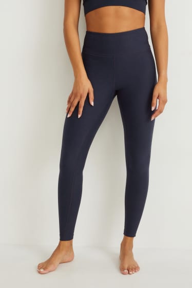 Damen - Sport-Leggings - 4 Way Stretch - dunkelblau