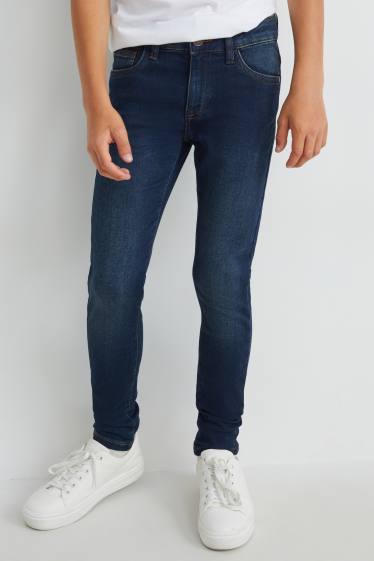 Kinderen: jongens - Skinny jeans - jog denim - jeansdonkerblauw