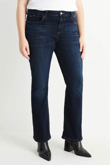 Femei - Bootcut jeans - talie medie - LYCRA® - denim-albastru