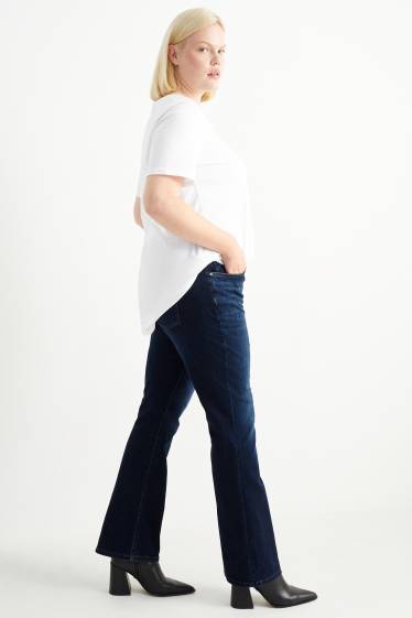 Femei - Bootcut jeans - talie medie - LYCRA® - denim-albastru