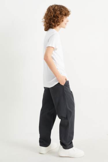 Kinder Jungen - Stoffhose - dunkelgrau