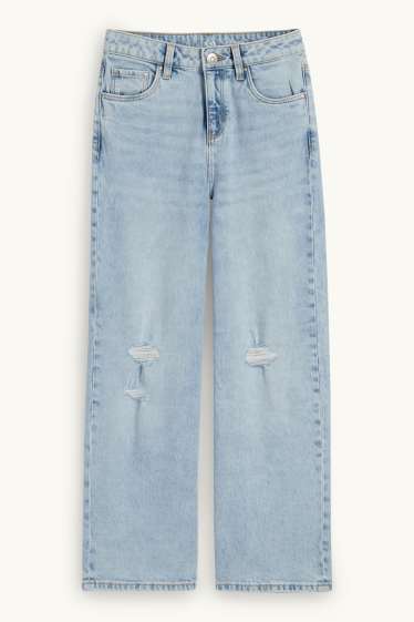 Bambine - Jeans a gamba ampia - jeans azzurro