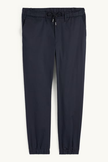Hommes - Pantalon de jogging - tapered fit - bleu foncé