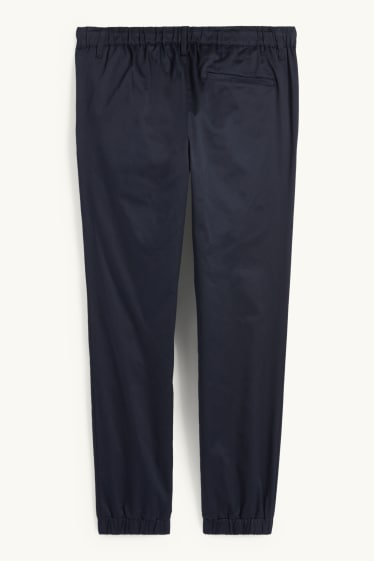 Hommes - Pantalon de jogging - tapered fit - bleu foncé