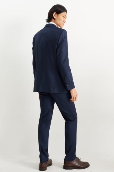 Hommes - Costume avec cravate - regular fit - 4 pièces - bleu foncé