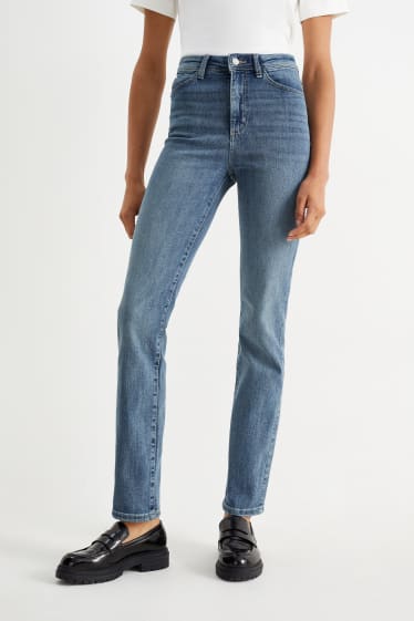 Donna - Straight jeans - vita alta - jeans azzurro
