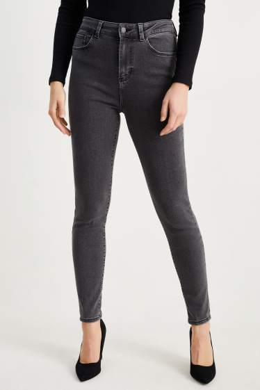 Women - Jegging jeans - high waist - denim-dark gray