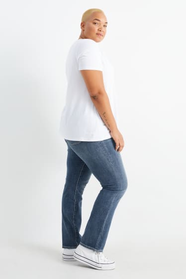 Femmes - Jean coupe droite - mid-waist - LYCRA® - jean bleu