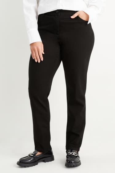 Damen - Slim Jeans - Mid Waist - schwarz