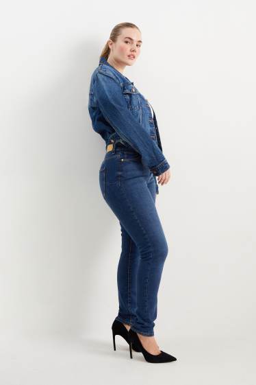 Damen - Skinny Jeans - Mid Waist - Shaping-Jeans - LYCRA® - jeansblau