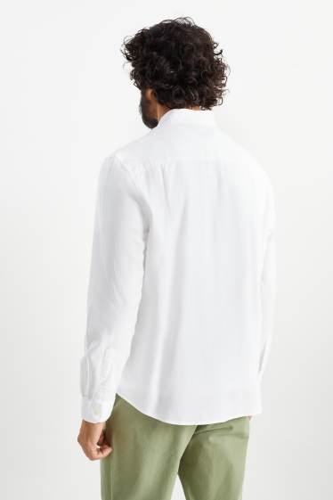 Herren - Oxford Hemd - Regular Fit - Button-down - weiß