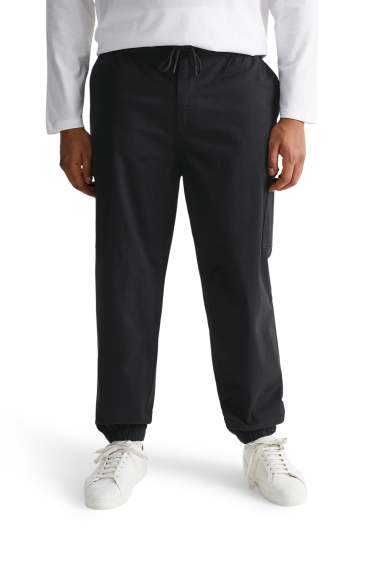 Hommes - Pantalon cargo - regular fit - noir