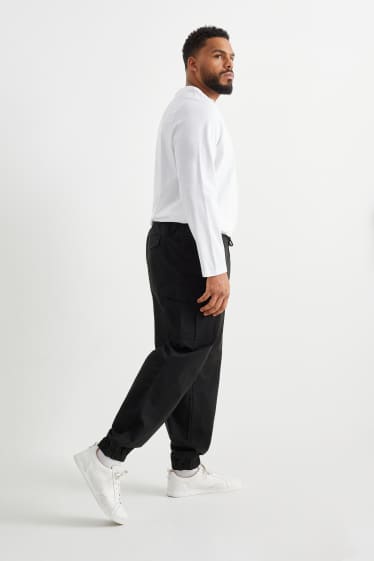 Hommes - Pantalon cargo - regular fit - noir