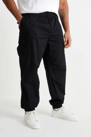 Herren - Cargohose - Tapered Fit - LYCRA® - schwarz
