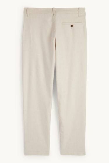 Heren - Chino - tapered fit - licht beige