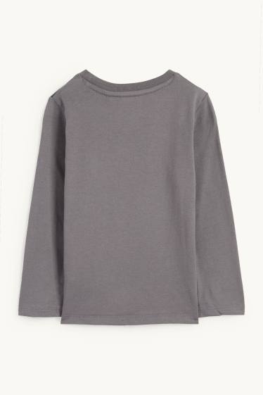 Copii - Băieți - Omul-Păianjen - tricou cu mânecă lungă - gri melanj