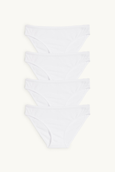 Women - Multipack of 4 - briefs - cremewhite