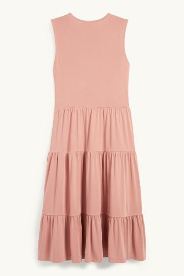 Damen - A-Linien Kleid - dunkelrosa