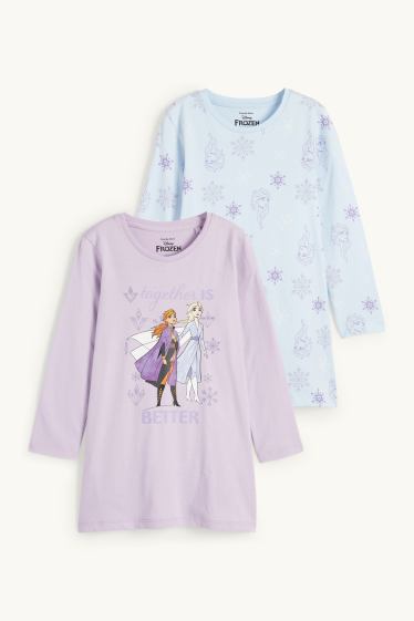 Nena - Paquet de 2 - Frozen - camisa de dormir - violeta clar