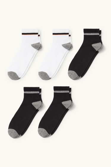 Herren - Multipack 5er - Kurzsocken - schwarz / weiss