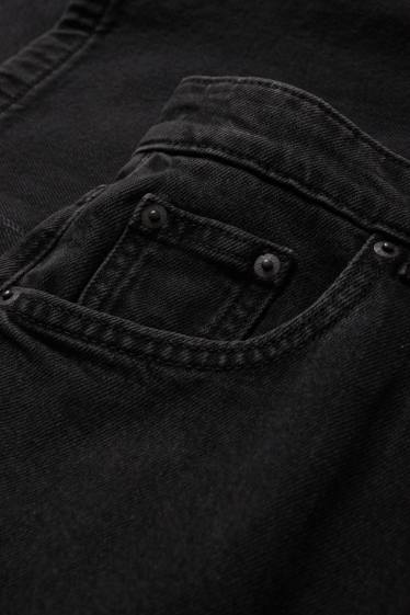 Dames - Baggy jeans - mid waist - jeansdonkergrijs