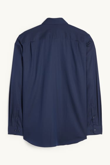 Home - Camisa formal - regular fit - Kent - fàcil de planxar - blau fosc