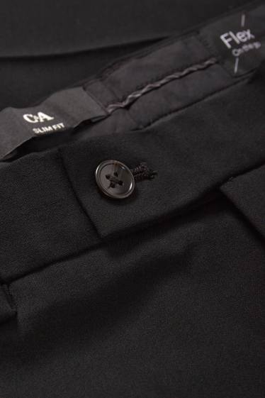 Hommes - Pantalon de costume - slim fit - Flex - 4 Way Stretch - LYCRA® - noir