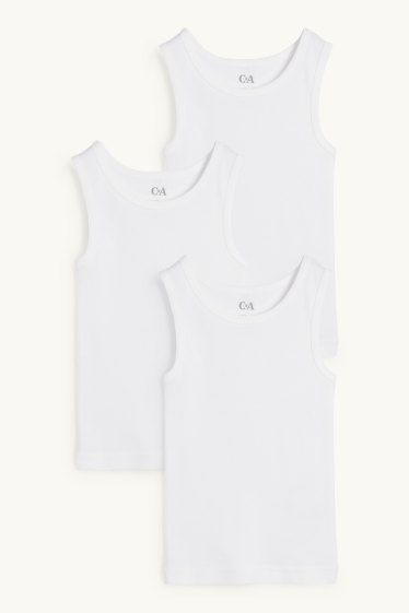 Bambini - Confezione da 3 - canotta - bianco