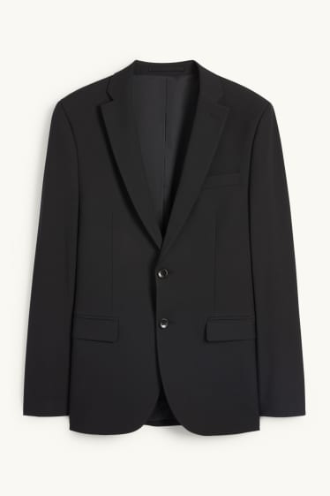 Hommes - Veste de costume - body fit - Flex - 4 Way Stretch - LYCRA® - noir