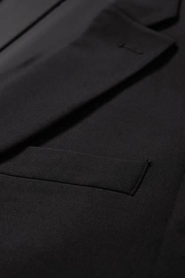 Hommes - Veste de costume - body fit - Flex - 4 Way Stretch - LYCRA® - noir