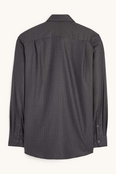 Herren - Businesshemd - Regular Fit - Cutaway - bügelfrei  - dunkelgrau